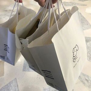 Sacs porte-gobelets biodégradables avec poignée, sacs de transport écologiques en papier kraft pour bars à jus et thés au lait Boba - Product Image 4