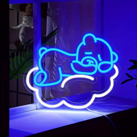 Lampe murale néon personnalisable en forme d'ours en peluche, cadeau romantique pour les enfants, décoration de fête d'anniversaire ou de mariage