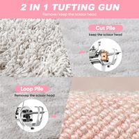 Pistolet à tufting manuel 2-en-1 haute vitesse pour débutants en DIY fait main
