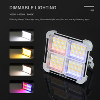 Projecteur d'urgence à LED rechargeable solaire pour le camping, le travail, l'utilisation extérieure portable en plastique 80 CRI 5-6 heures 180 Angle de faisceau