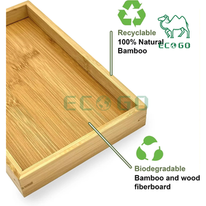 Bamboo <b>Serving</b> <b>Tray</b> With Handle Decorative Breakfast Dinner <b>Tray</b> Wood <b>Serving</b> <b>Trays</b> - Product Image 5