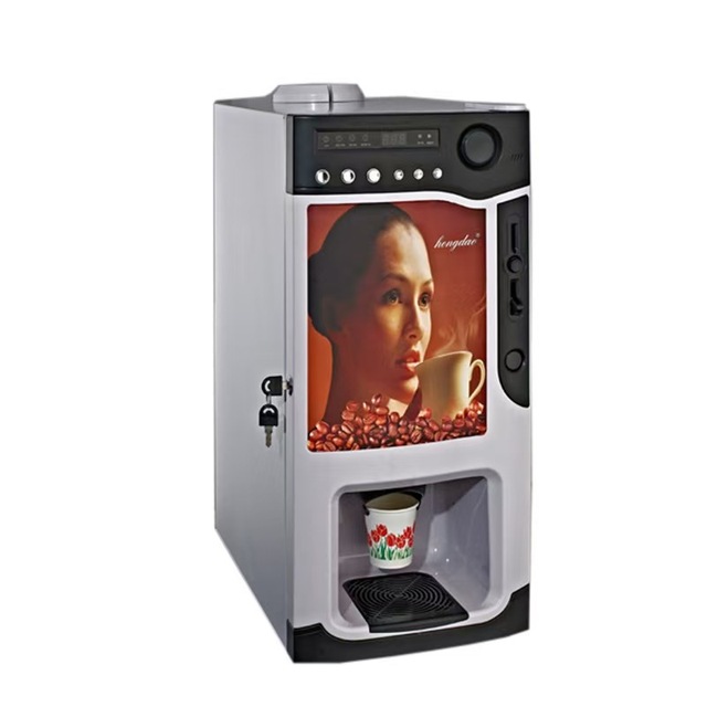 Fully Automatic Commercial Coffee Vending Machine Bean Cup Multi-Drinks Coin Operated New Motor Home Use Retail 220v Voltage
