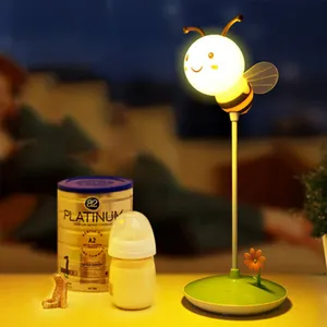 Nette Biene LED Nachtlicht Schlafzimmer Nachttisch kann regelmäßig angepasst werden Helligkeit Cartoon Tisch lampe für Kinder Baby Kinder Lampe