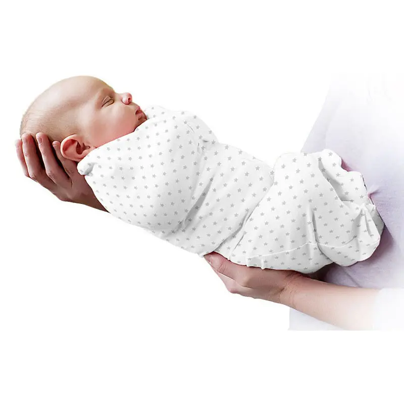 100% Katoenen Zip Overgang Organische Swaddle Baby Slaapzak Zomer Draagbare Stretch Baby Slaapzak Deken
