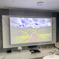 Écran de projection électrique ALR HD 16:9 à gain élevé, anti-plis, en aluminium, rétractable au plafond, blanc mat, 4K, pour cinéma maison intérieur