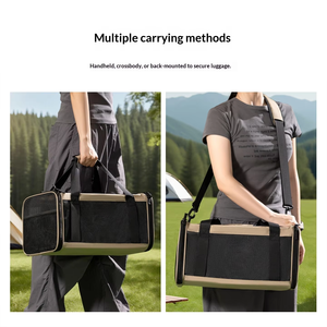 पालतू एयरलाइन सॉफ्ट ऑक्साइड कपड़े बैग बिल्ली पोर्टेबल बोर्डिंग कुत्ते केबिन कैरी-ऑन अंतर्राष्ट्रीय उड़ान ठोस रंग - Product Image 2