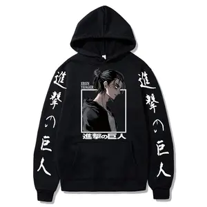 Tùy Chỉnh 3D In Tấn Công Trên Titan Một Mảnh Nhật Bản Anime Hoodies Loose Hip Hop Áo Người Đàn Ông Thời Trang Phố Quá Khổ Áo