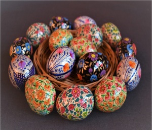 Best Quality Exquisite Kashmiri Paper Mache Egg Collection for <b>Easter</b> Home Decor Buy Now! - Product Image 1
