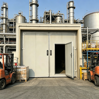Portes battantes industrielles automatiques en acier avec joint d'étanchéité EPDM et télécommande pour entrepôt