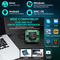 Módulo de Cámara USB 2.0 1080P con Sensor CMOS OV2710, Gran Angular de 140 Grados, UVC, Micrófono y LED Opcionales para Visión Artificial