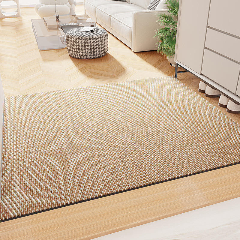 พรมเช็ดเท้าลายเสื่อสาน - สีเบจ