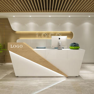 Bureau de réception moderne et personnalisable en hauteur, best-seller, nouveau design simple pour salon de beauté - Product Image 2