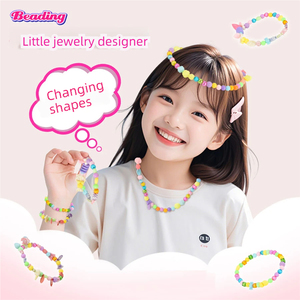 Kit Artigianali per Bambine: Gioielli Intrecciati, Giocattoli di Moda, Corda Elastica Intrecciata, Braccialetti Fai-da-Te, Collane, Regali per Feste di Compleanno, Giocattoli Educativi - Product Image 5
