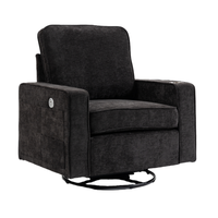 Fauteuil pivotant avec structure métallique, confortable, en tissu, nouveau design