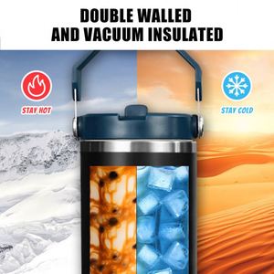 Sports 40oz Stainless Steel Water <b>Bottles</b> Insulated <b>Thermos</b> Flasks Double Wall Wine Glasses Tumbler Magnetic Water <b>Bottle</b> - Product Image 5