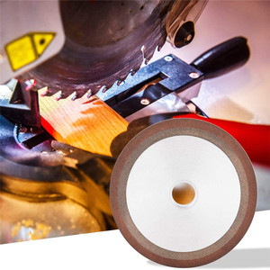 Single Bevel Diamond Grinding Wheel 80 100 125 150 180 200mm Face Width 1 In For Alloy Tungsten Carbide Saw Blade Sharpening - Product Image 1