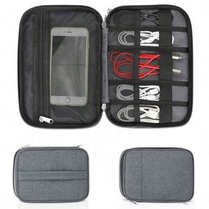 BSCI Factory Portable Waterproof Double Layer Data <b>Cable</b> Storage <b>Bag</b> Custom Travel Electronic Accessories Organizer <b>Bag</b> - Product Image 3