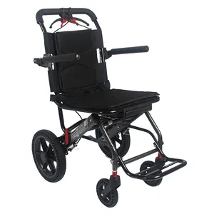 China fertigung direkt verkaufen Rollstuhl Hersteller Großhandel Krankenhausmöbel Stahl manuell faltbarer Flugzeug-Wheelchair