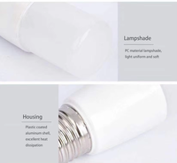 Ampoule LED Slim T IP20 5W/9W/12W/14W Culot E27 2700-7000K RA80 PF≥0.5 EMC CE Boîtier en plastique pour éclairage domestique et de bureau Économie d'énergie