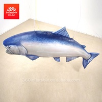 Poissons gonflables de requin pour la décoration d'événements, Statue gonflable personnalisée de dessin animé de grand requin