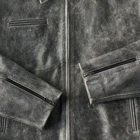 Veste en cuir PU décoloré vintage, design personnalisé, nouvelle mode, pour hommes et femmes