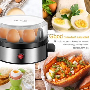 เครื่องนึ่งไข่ขนาดเล็ก สแตนเลส 1-7 ฟอง แบบชั้นเดียว ใช้ไฟฟ้า สำหรับทำอาหารเช้าที่บ้าน - Product Image 2