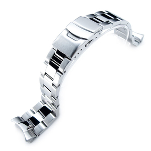 <span class=keywords><strong>Correa</strong></span> de <span class=keywords><strong>Reloj</strong></span> de Acero Inoxidable 316L con Eslabones Fijos con Tornillo, Tipo de 3 Micro Orificios, Ajustable y Cepillada - Product Image 1