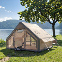 Grande tente familiale gonflable à air personnalisable Tente de camping en tissu Oxford imperméable et portable directement de l'usine