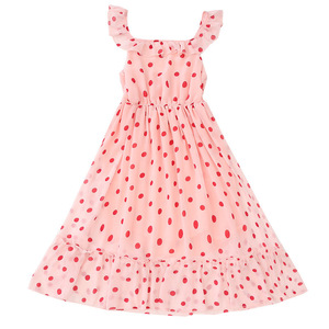 Fournisseur de robes de fête pour bébés filles avec des motifs à pois, robe de princesse en dentelle pour l'été en Chine - Product Image 1