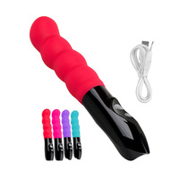 Vibrateur en silicone violet Great Force pour femme, masseur pour adulte, texture ondulée, rechargeable, dispositif de stimulation pour femme, sextoy