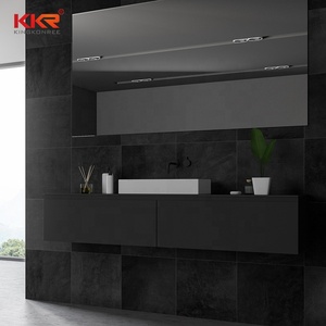 Bañera KKR Negra, <span class=keywords><strong>Bañeras</strong></span> Independientes, Bañera de Piedra Artificial, Bañera Independiente de Piedra Pumica, Bañera de Superficie Sólida para Remojo - Product Image 3