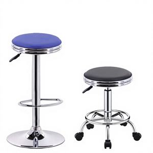 Silla <span class=keywords><strong>de</strong></span> Bar Moderna y Sencilla con Ruedas Giratorias y Elevables, Taburete Alto para Recepción, Barbería, Laboratorio, Hogar y Salón <span class=keywords><strong>de</strong></span> Belleza - Product Image 1