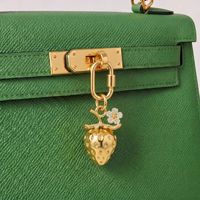 Модный брелок-карабин JS Fashion со стразами и золотистым кубическим цирконием, застежка-крючок для украшения сумок