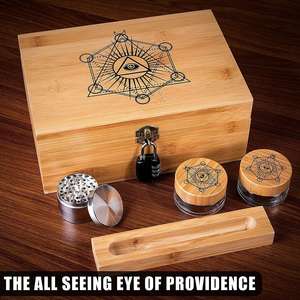 Handmade Eco Friendly Bamboo Wooden Rectangle Storage Stash <b>Box</b> Grinder Glass <b>Smoking</b> Rolling Tray Gift Craft Stash <b>Box</b> - Product Image 4