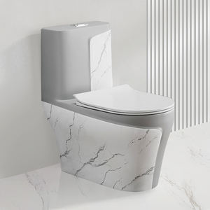 Gran oferta, diseño moderno, sanitario, cerámica, personalizado, Inodoro, una pieza, doble descarga, mármol, Color azul, inodoro - Product Image 2