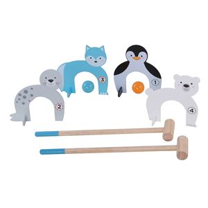 Juego de <span class=keywords><strong>croquet</strong></span> de madera Juego clásico al aire libre para diversión familiar Juego de minigolf para niños - Product Image 1