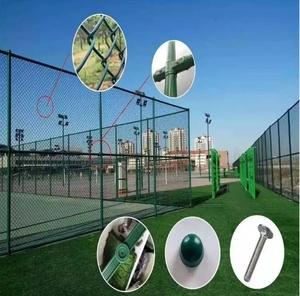 Clôture et <span class=keywords><strong>portail</strong></span> en treillis métallique galvanisé à chaud et revêtu de PVC de haute qualité <span class=keywords><strong>pour</strong></span> terrains de football et de basketball à vendre - Product Image 3