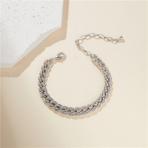 2025 été glacé or ZirconTennis bracelets de cheville Hip Hop bijoux glacé chaîne cubaine Zircon cheville pour les femmes bijoux de mode - Product Image 2