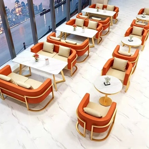 Modern Minimalist Internet Celebrity Leisure Negotiation Booth Commercial Lounge Sofa & <b>Table</b> Chair Combination Ideal for West - Product Image 3