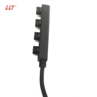 LLT M16 F Splitter Distribuidor Plástico IP67 Cable eléctrico Luz Led Conector impermeable de 3 pines