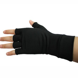 Guantes de Ciclismo de Medio Dedo para Hombre, Negros, Talla SML, Antideslizantes de Silicona con Iones de Cobre - Product Image 5