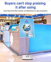 Support de panneau lumineux LED vertical en aluminium, mince, sur pied, haute luminosité pour affichage publicitaire