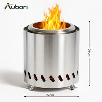 Brasero en métal personnalisé, brasero sans fumée en acier inoxydable, portable pour le camping, le jardin, la terrasse
