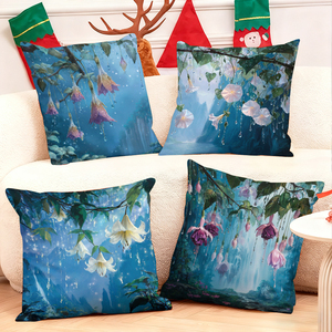 Bunga-bunga hutan yang mempesona turun-turun seperti tetesan embun di bantal sofa yang nyaman - Product Image 1