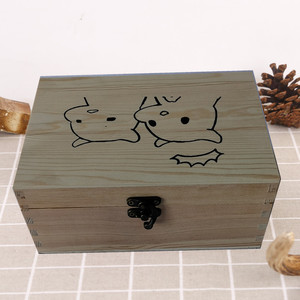 Solid Wood <b>Rectangular</b> Storage Box Lockable Jewelry <b>Watch</b> Eyewear Desktop Packaging Box 0.8cm Thickness Rectangle Shape - Product Image 1