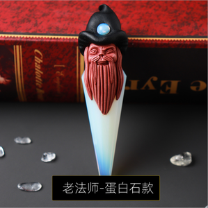 Nuovi prodotti wicca Rune Nordic Elf vecchio mage Pendente di Cristallo rosa cristalli di quarzo guarigione pietre - Product Image 4