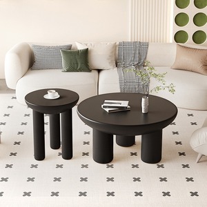 Salotto multifunzionale piccolo tavolo rotondo bianco in legno tavolino da caffè <span class=keywords><strong>due</strong></span> pezzi combinazione <span class=keywords><strong>Set</strong></span> - Product Image 5