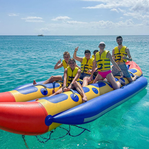 <span class=keywords><strong>Bateau</strong></span> banane <span class=keywords><strong>gonflable</strong></span> en PVC pour 10 personnes, pour sports nautiques, remorquable, type radeau ponton à double rangée - Product Image 1
