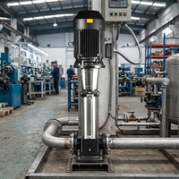 Pompe verticale multi-étages à économie d'énergie, moteur silencieux, structure durable, surpresseur d'eau pour le traitement de l'eau industrielle
