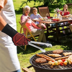 Wholesale Fireproof Heat Resistant Cut Mitts Non <b>Silicone</b> Oven Kitchen for Barbecue Cooking <b>Baking</b> - Product Image 1